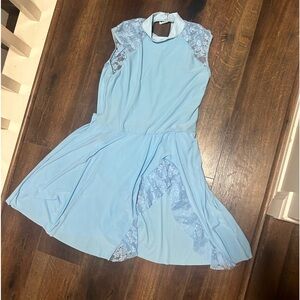 Plus sized Light blue dance costume